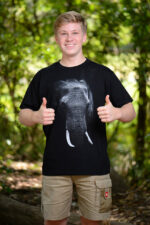 Robert Irwin Elephant T-Shirt Black Adult