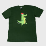 Santa Croc Adult Christmas T-Shirt - Green