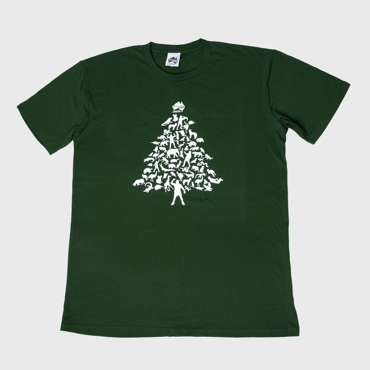 Steve Christmas Tree Adult T-Shirt - Green